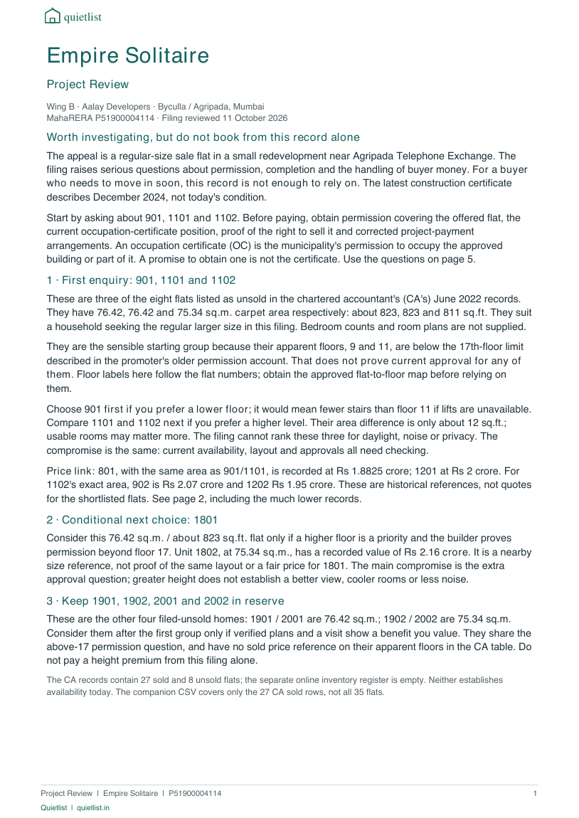 Report page 1